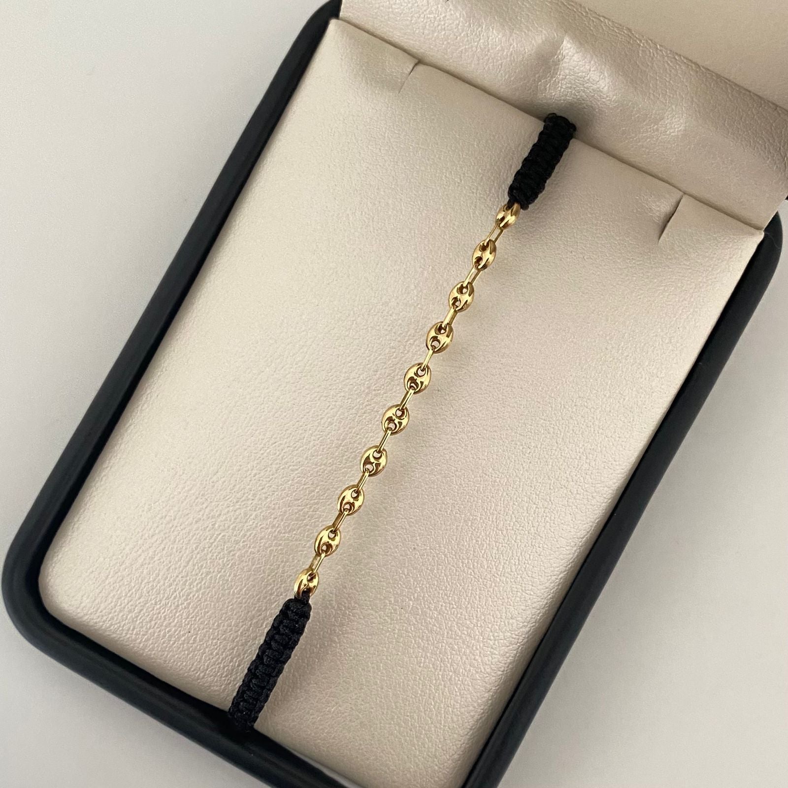 Pulsera tejida gc 10 eslabones Oro amarillo 18k 0,6 Gr
